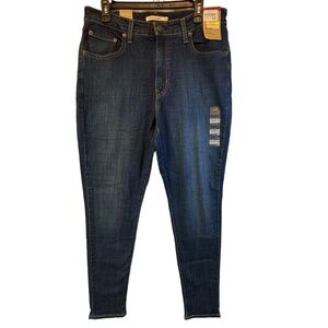 Levis Strauss & Co Womens Size 32x30 721 High Rise Skinny Jeans Dark Wash Skinny
